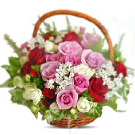 Gorgeous Combination - 12 Stems Basket